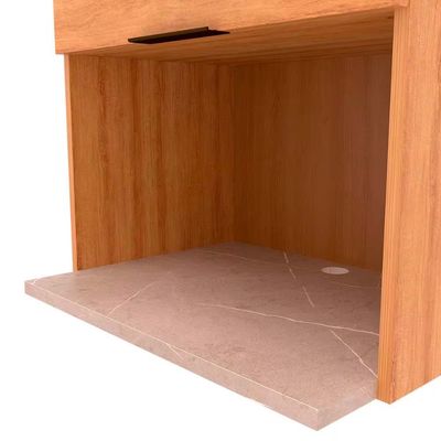 Armário Cristal 1 Porta Basculante Bartira Lâmina Mel