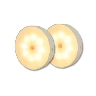 Kit 8 Lâmpada Luminária Sem Fio Recarregável USB Com Sensor de Movimento e Luminosidade