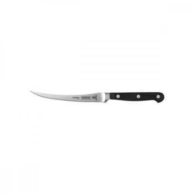 Faca para Tomate Tramontina Century com Lamina de Aço Inox e Cabo de Policarbonato e Fibra de Vidro Preto 5"