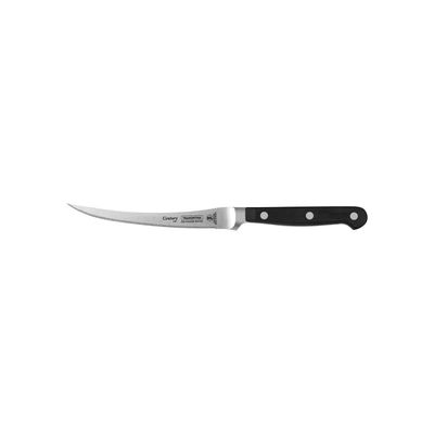 Faca para Tomate Tramontina Century com Lamina de Aço Inox e Cabo de Policarbonato e Fibra de Vidro Preto 5"