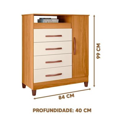 Cômoda Sapateira 4 Gavetas Carvalho Grife Off White Turquídea Shop Jm