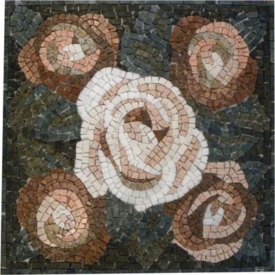 Mandala Mosaico Floral Rosas Ii Tamanho 100cm