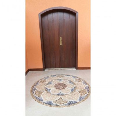 Mandala Indiana Piso Mosaico Lótus Iii Tamanho 80cm