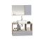 Conjunto Gabinete Venus 80cm Madeirado Cinza