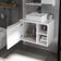 Conjunto Gabinete Banheiro Virtus 60cm - Gabinete + Cuba + Espelheira Branco Inteiro