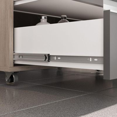 Conjunto Gabinete Banheiro Creta 60cm (gabinete+espelheira+cuba) Madeirado Cinza