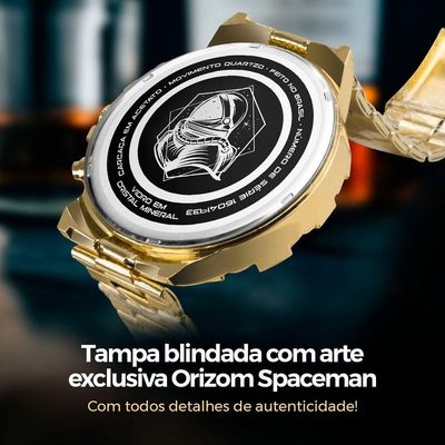 Relogio Masculino Aço Inoxidavel Dourado Prova Dagua Preto Pesado Original Presente Social Analogico