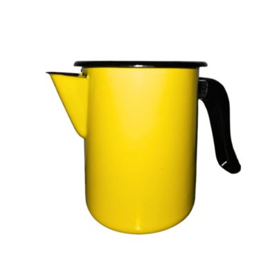 Leiteira 10 Esmaltada Amarela - 900 ml - Ewel