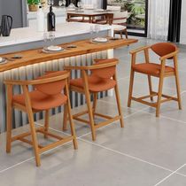 Kit 05 Banquetas Baixa Cozinha Sala de Jantar Bancada Cecília L02 Tecido Terracota - Lyam Decor