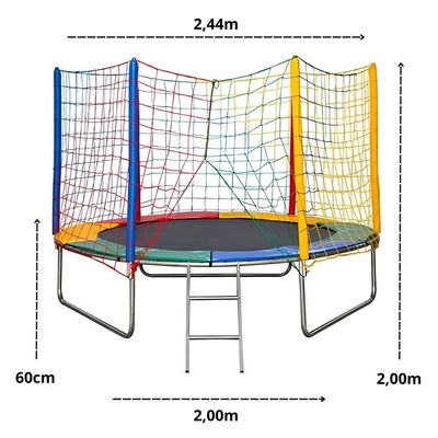 Kit Cama Elástica Pula Pula 3,05m 3m Grande + Piscina De Bolinhas 1,00m Infantil Playground