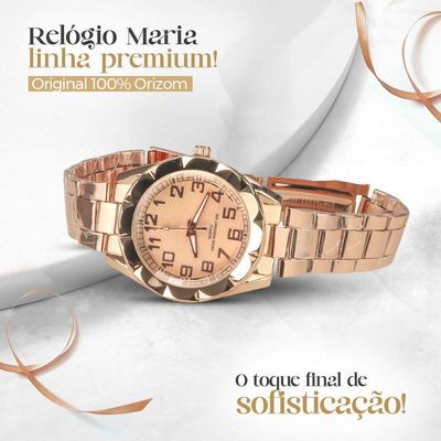 Relogio Feminino Aço Prova Dagua + Caixa + Brincos + Colar Qualidade Premium Original Moda Social