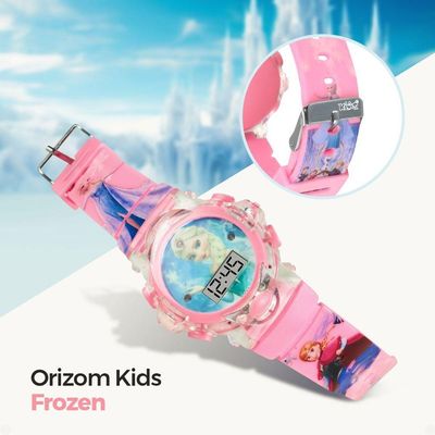 Relogio Digital Infantil Princesa Rosa Silicone Led Pink Criança Menina Luz Esportivo Silicone Data