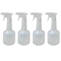 Kit 4 Frascos Borrifador Pulverizador 500Ml Válvula Branco