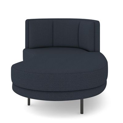 Sofá Chaise Longue Sala de Estar Living Lucca Direito D02 Linho Chumbo D-465 - Lyam Decor