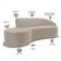 Sofá 4 Lugares Curvo Sala de Estar Living Firenze Direito D02 Veludo Champagne 280 cm C-68 - Lyam