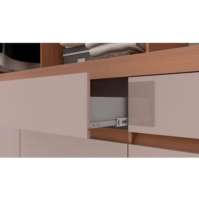 Guarda-Roupa Bartira Arezzo com 3 Portas e 9 Gavetas Avelã/Cappuccino