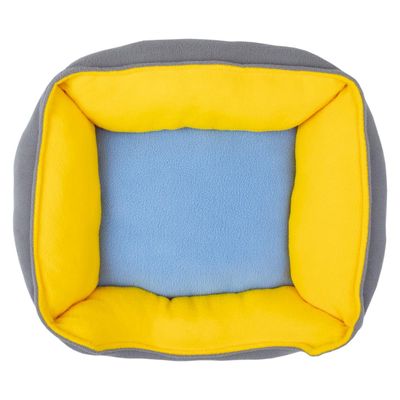 Cama Retangular GG Azul e Amarela