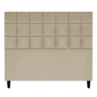 Cabeceira Decorativa Florem Para Cama De Casal 140 Cm Nude, Suede