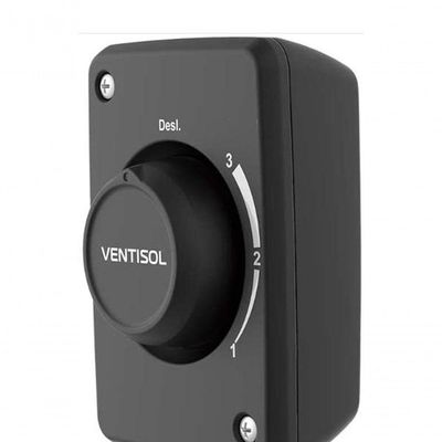 Ventilador De Parede Ventisol Oscilante 3 Pás Premium Preto 50cm Bivolt