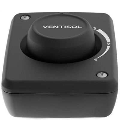 Ventilador De Parede Ventisol Oscilante 3 Pás Premium Preto 50cm Bivolt