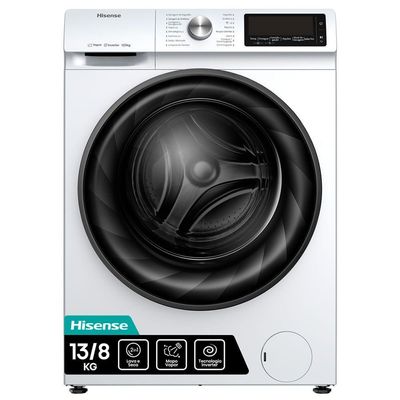 Lava E Seca 13kg Hisense Branca Com 13 Programas De Lavagem Steam Wi-fi WD3S13 Branco 110V