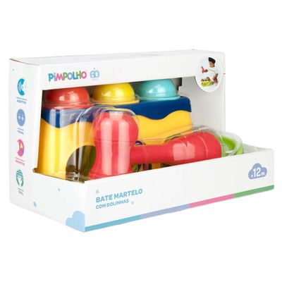 Brinquedo Infantil Martelinho Bate Bola Colorido - Pimpolho