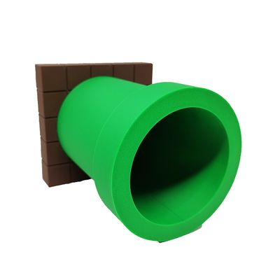 Porta Objetos Caneta Cano Com Base Tijolinhos 3D Decorativo Mario Geek Gamer