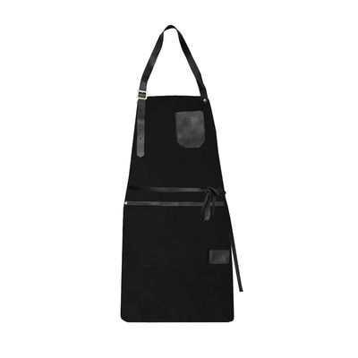 Avental Preto Couro Chef de Cozinha Barista Barbearia Salao 1un
