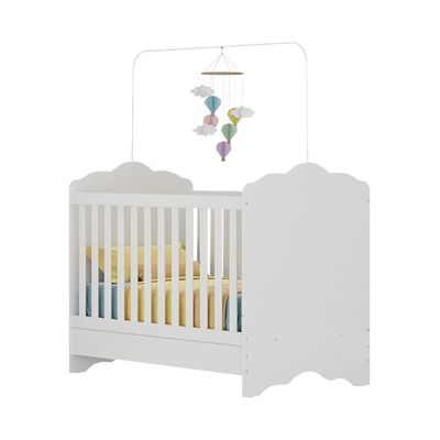 Berço Americano 3 Em 1 Para Colchão 70x130cm Quindim Multimóveis Bb0536pa Branco