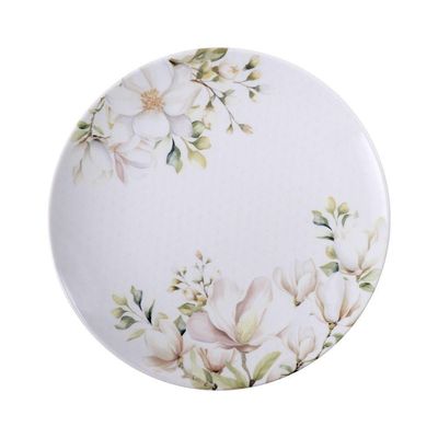 Prato Raso Tramontina Magnólia Em Porcelana Decorada 28 Cm