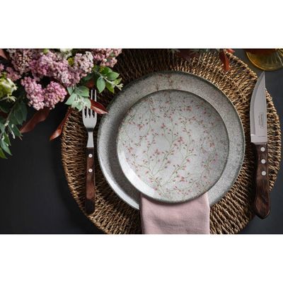 Prato Raso Tramontina Floralis Em Porcelana Decorada 25 Cm