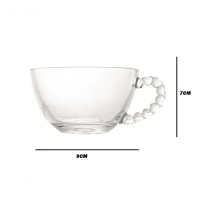 Xícara Para Café De Cristal Coração 80 Ml - Lyor