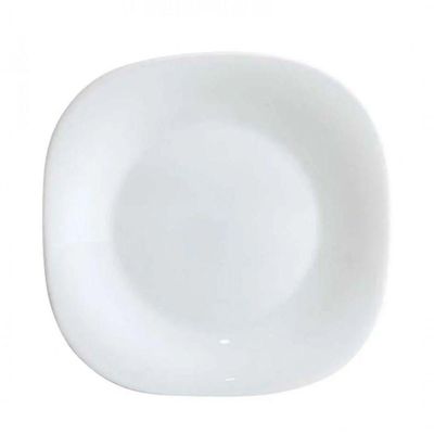 Jogo 4 Prato Sobremesa De Vidro Parma Bormioli Branco 20cm