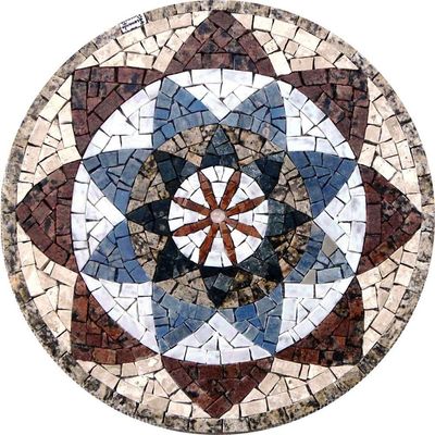 Mandala Indiana I Piso Mosaico Tamanho 80cm
