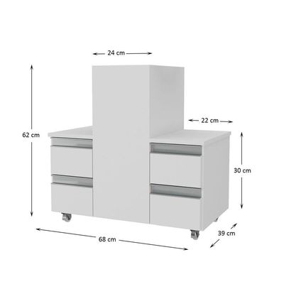Gabinete Banheiro Coluna Para Encaixe Branco Inteiro