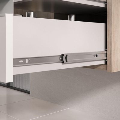 Conjunto Gabinete Banheiro Prisma 60cm - Gabinete + Cuba + Espelheira - Com Vidro Madeirado Branco