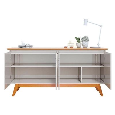 Aparador Para Sala Buffet Classic 1.6 Off White Nature - Imcal
