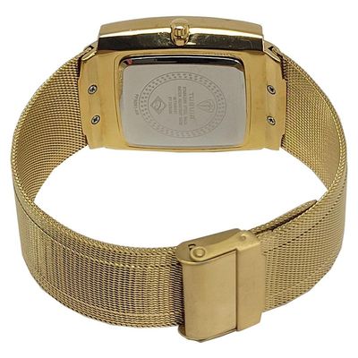 Relógio Tuguir Masculino Ref: 9311 Tg30337 Retangular Mesh Dourado