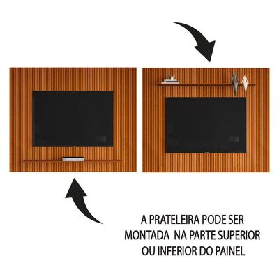 Painel Para Tv Até 75 Polegadas Ripado Impressão 3d Avante 1,79m Cedro Edn