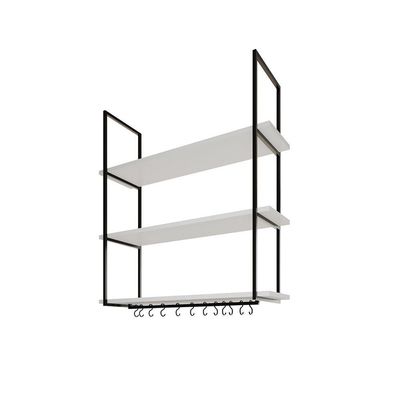 Prateleira Decorativa Londres 95 Cm Preto E Branco