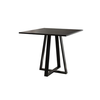 Mesa De Jantar Mônaco 90cm Preta Base Preto