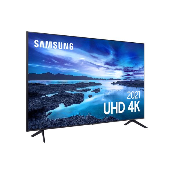 Smart TV Samsung UHD Processador Crystal 4K 50AU7700 Tela Sem Limites Visual Livre de Cabos 50 50