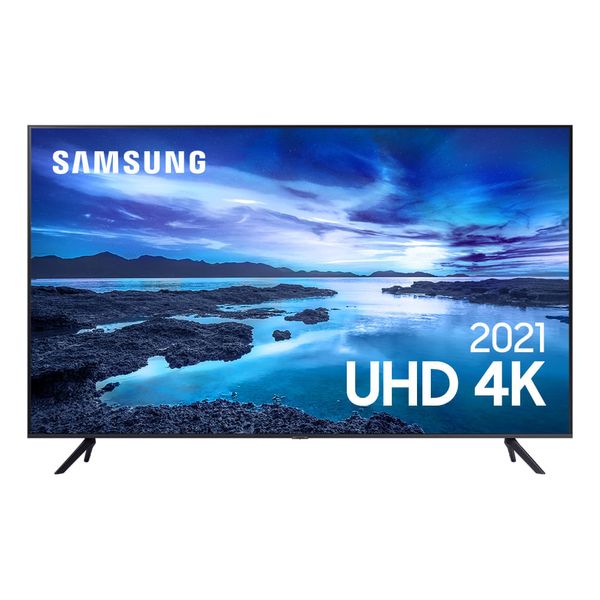 Smart TV Samsung UHD Processador Crystal 4K 60AU7700 Tela Sem Limites Visual Livre de Cabos 60 60