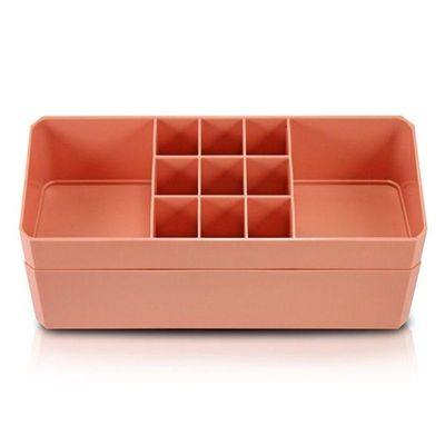 Organizador De Maquiagem, Porta Jóias De 2 Andares Linha Loft Black Friday Salmão