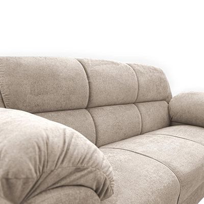 Sofá de 3 e 2 Lugares Cama inBox Paris com 202cm e 152cm de Larguras e Revestidos em Bouclé Bege Claro