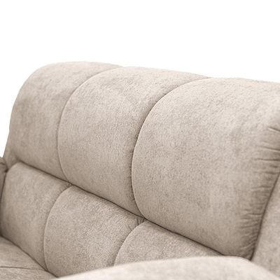 Sofá de 3 e 2 Lugares Cama inBox Paris com 202cm e 152cm de Larguras e Revestidos em Bouclé Bege Claro