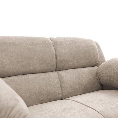 Sofá de 3 e 2 Lugares Cama inBox Paris com 202cm e 152cm de Larguras e Revestidos em Bouclé Bege Claro