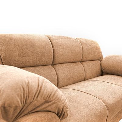 Sofá de 3 e 2 Lugares Cama inBox Paris com 202cm e 152cm de Larguras e Revestidos em Bouclé Caramelo