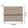 Cabeceira Solteiro Cama Box Estofada 90 Cm Suede Eva bege