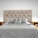 Cabeceira Solteiro Cama Box Estofada 90 Cm Suede Eva bege